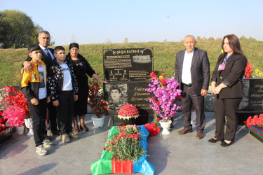 09 noyabr 2025-ci il tarixdə Şəhid Tağıyev Elzamin Eyvaz oğlunun anım günü qeyd edilib