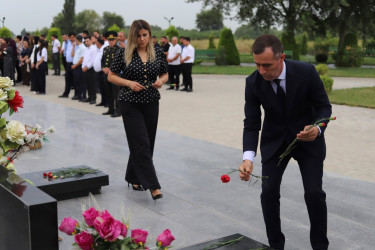 Şəhid Tağıyev Elzamin Eyvaz oğlunun xatirəsi anılıb