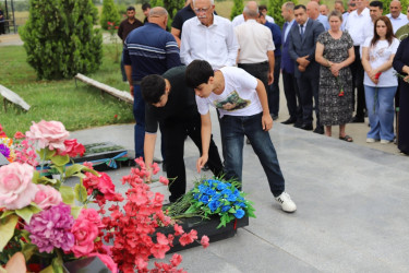 Şəhid Tağıyev Elzamin Eyvaz oğlunun xatirəsi anılıb
