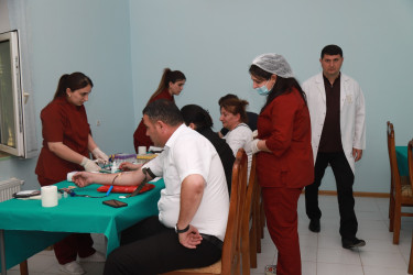 Xocavənd Rayon İcra Hakimiyyəti və Milli Hematologiya və Transfuziologiya Mərkəzinin birgə təşkilatçılığı ilə qanvermə aksiyası keçirilmişdir