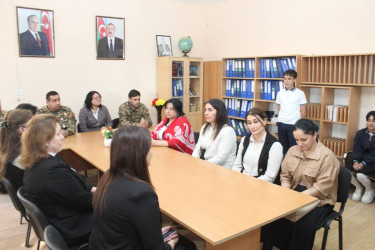 "Vətən müharibəsi qəhrəmanları ilə bir gün" adlı vətənpərvərlik mövzusunda tədbir keçirilmişdir