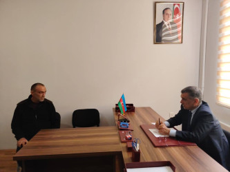 Xocavənd Rayon İcra Hakimiyyətinin Başçısı Eyvaz Hüseynov növbəti vətəndaş qəbulu keçirib