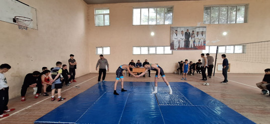 Bədən Tərbiyəsi və İdman Gününə həsr olunmuş güləş yarışı keçirilib