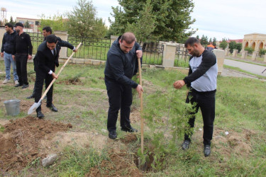 27 sentyabr -Anım Gününün beşinci ildönümü münasibətilə eyni zamanda təmiz və yaşıl mühit naminə abadlıq və ekoloji tədbirlərlə bağlı ağacəkmə aksiyası keçirilib.