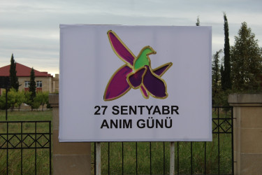 27 sentyabr -Anım Gününün beşinci ildönümü münasibətilə eyni zamanda təmiz və yaşıl mühit naminə abadlıq və ekoloji tədbirlərlə bağlı ağacəkmə aksiyası keçirilib.