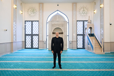 Azərbaycan Respublikasının Prezidenti İlham Əliyev sentyabrın 14-də Xocavənd rayonunun Hadrut qəsəbəsində inşa olunmuş məscidin açılışında iştirak edib