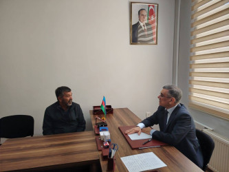 05 may 2026-cı il tarixində Xocavənd Rayon İcra Hakimiyyətinin Başçısı Eyvaz Hüseynov vətəndaş qəbulu keçirib