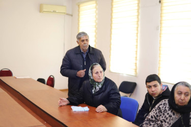 Nərimanov rayonunda məskunlaşan xocavəndli sakinlərlə növbəti səyyar qəbul keçirilmişdir