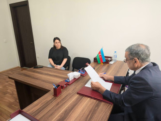 Xocavənd Rayon İcra Hakimiyyətinin başçısı Eyvaz Hüseynov növbəti vətəndaş qəbulu keçirib