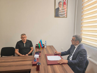 Xocavənd Rayon İcra Hakimiyyətinin başçısı Eyvaz Hüseynov növbəti vətəndaş qəbulu keçirib