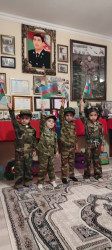 Kuropatkin kənd uşaq bağçasının uşaqları da Şəhid ailəsini ziyarət ediblər