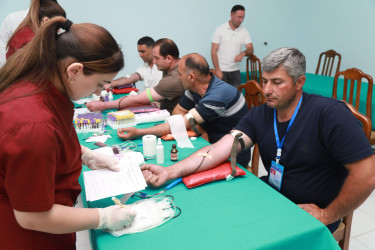 Xocavənd Rayon İcra Hakimiyyəti və Milli Hematologiya və Transfuziologiya Mərkəzinin birgə təşkilatçılığı ilə qanvermə aksiyası keçirilmişdir