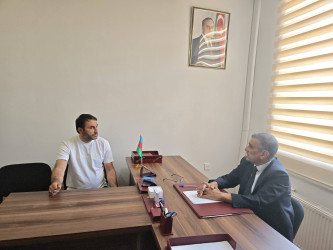 Xocavənd Rayon İcra Hakimiyyətinin Başçısı Eyvaz Hüseynov növbəti vətəndaş qəbulu keçirib