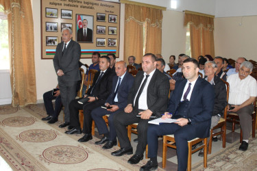 Rayon rəhbəri Xocavənd qəsəbəsində məskunlaşan rayon sakinlərinin müraciətlərini dinləyib