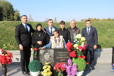 Vətən müharibəsində qəhrəmancasına şəhid olmuş Şəhid Namazov Xəyal Xudaverdi oğlunun anım günü qeyd edilib