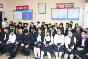 "Vətən müharibəsi qəhrəmanları ilə bir gün" adlı vətənpərvərlik mövzusunda tədbir keçirilmişdir