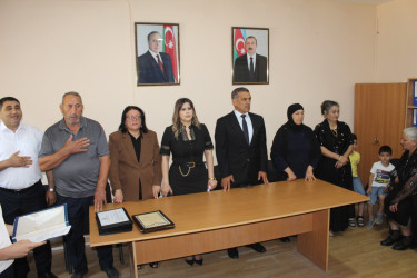 Xocavənd Rayon İcra Hakimiyyətinin başçısı Eyvaz Hüseynov "Son zəng" mərasimində iştirak edib.