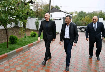 Prezident İlham Əliyev Xocavənd rayonunun Hadrut qəsəbəsində olub
