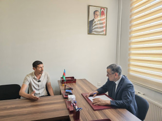 Xocavənd Rayon İcra Hakimiyyətinin Başçısı Eyvaz Hüseynov növbəti vətəndaş qəbulu keçirib