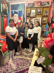 Uşaq Səfirlər Məclisinin Xocavənd rayonu üzrə nümayəndələri və fəalları tərəfindən Şəhid ailələri ziyarət olunur