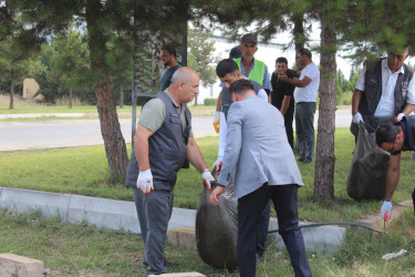 “Təmiz ölkəm” başlığı altında təmizlik aksiyası keçirilmişdir