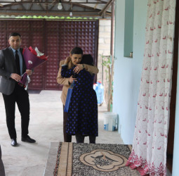 Beynəlxalq Ailə Günü ilə bağlı 63 il birgə nikahda olan Məhərrəmovlar ailəsi ilə görüş keçirilib