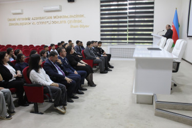 “Heydər Əliyev və müasir Azərbaycan gəncliyi” başlıqlı toplantı keçirilib