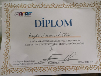 Həsənov Elçin Ulu Öndər Heydər Əliyevin anadan olmasının 103-cü ildönümünə həsr olunmuş atçılıq yarışında I yerin sahibi olub