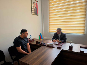 Xocavənd Rayon İcra Hakimiyyətinin başçısı Eyvaz Hüseynov növbəti vətəndaş qəbulu keçirib