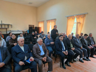 Xocavənd Rayon İcra Hakimiyyəti başçısının növbəti səyyar qəbulu Ağcabədi rayonunda məskunlaşmış rayon sakinləri ilə olub