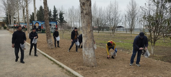 "Qəsəbəmiz təmiz qalsın” şüarı altında təmizlik aksiyası keçirildi