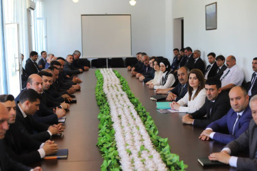 23 İyun Dövlət Qulluqçularının Peşə Bayramı münasibətilə Xocavənd Rayon İcra Hakimiyyətində tədbir keçirilib