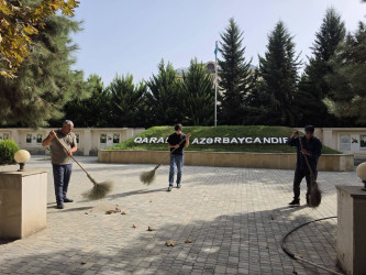 27 sentyabr Anım Günü ilə əlaqədar şəhid məzarlarının və abidələrinin, şəkil lövhələrinin ətrafında abadlıq işləri həyata keçirilir