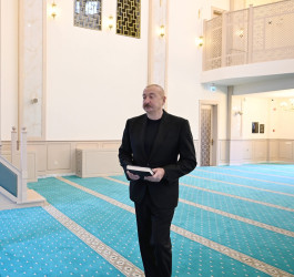 Azərbaycan Respublikasının Prezidenti İlham Əliyev sentyabrın 14-də Xocavənd rayonunun Hadrut qəsəbəsində inşa olunmuş məscidin açılışında iştirak edib