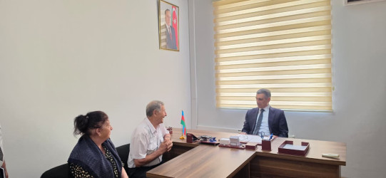 Xocavənd Rayon İcra Hakimiyyətinin başçısı Eyvaz Hüseynov növbəti vətəndaş qəbulu keçirib