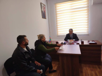 Xocavənd Rayon İcra Hakimiyyətinin Başçısı Eyvaz Hüseynov növbəti vətəndaş qəbulu keçirib