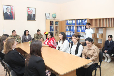 "Vətən müharibəsi qəhrəmanları ilə bir gün" adlı vətənpərvərlik mövzusunda tədbir keçirilmişdir