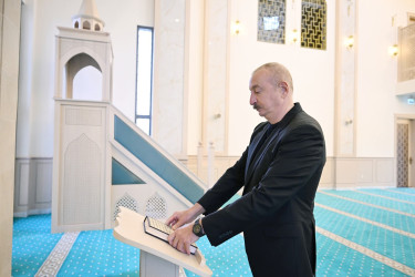 Azərbaycan Respublikasının Prezidenti İlham Əliyev sentyabrın 14-də Xocavənd rayonunun Hadrut qəsəbəsində inşa olunmuş məscidin açılışında iştirak edib