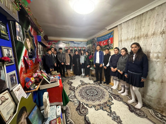 Uşaq Səfirlər Məclisinin Xocavənd rayonu üzrə nümayəndələri və fəalları tərəfindən Şəhid ailələri ziyarət olunur