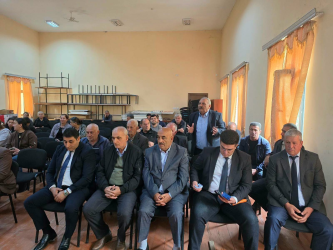 Xocavənd Rayon İcra Hakimiyyəti başçısının növbəti səyyar qəbulu Ağcabədi rayonunda məskunlaşmış rayon sakinləri ilə olub