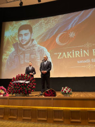 Xocavənd Rayon İcra Hakimiyyətinin başçısı Eyvaz Hüseynov "Zakirin essesi" filminin təqdimatında iştirak edib