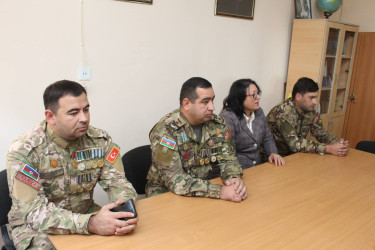 "Vətən müharibəsi qəhrəmanları ilə bir gün" adlı vətənpərvərlik mövzusunda tədbir keçirilmişdir