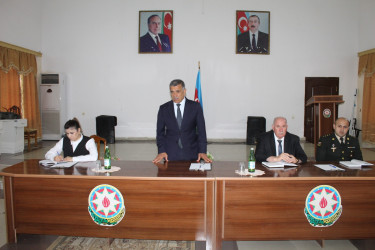 Rayon rəhbəri Xocavənd qəsəbəsində məskunlaşan rayon sakinlərinin müraciətlərini dinləyib